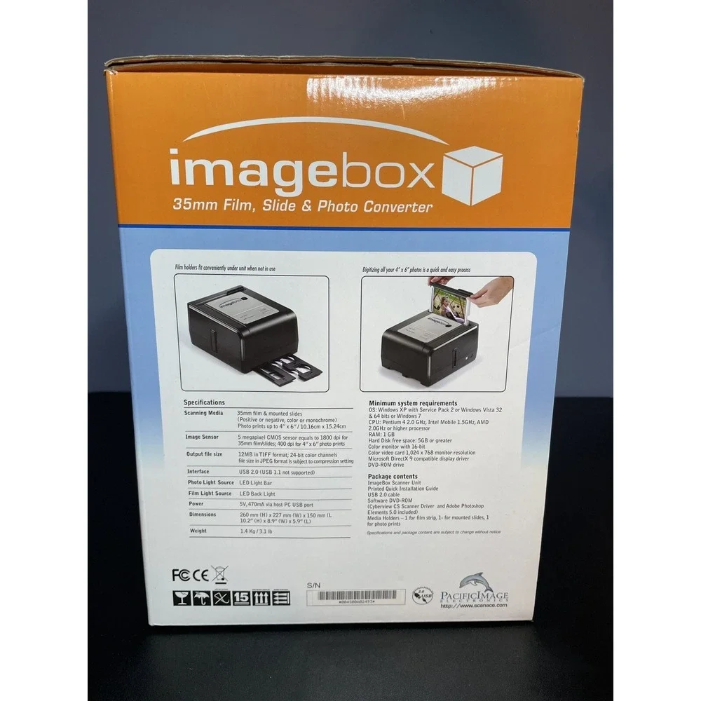 Pacific Image Imagebox 35mm Film Slide & Photo Converter Scanner‎